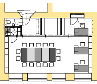 Plan Grundriss Besprechungsraum